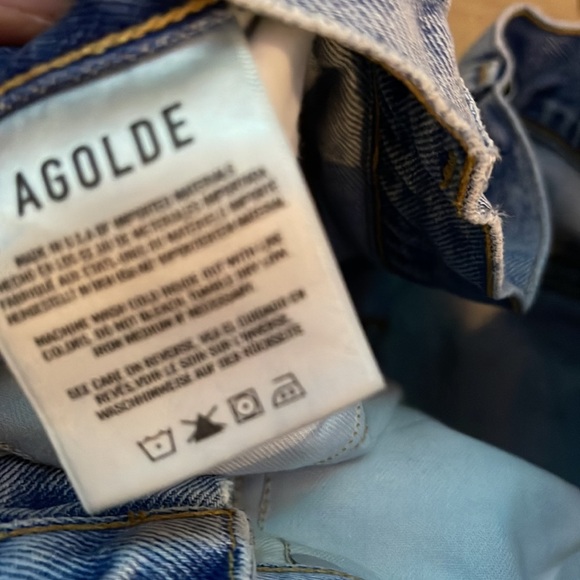 Agolde 90’s Distressed Straight Fit Jeans Sz 26 - Picture 3 of 13